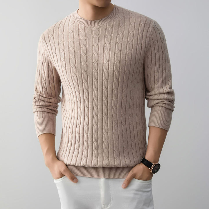 Ethan | Långärmad Jacquard Pullover med Lös Passform 0