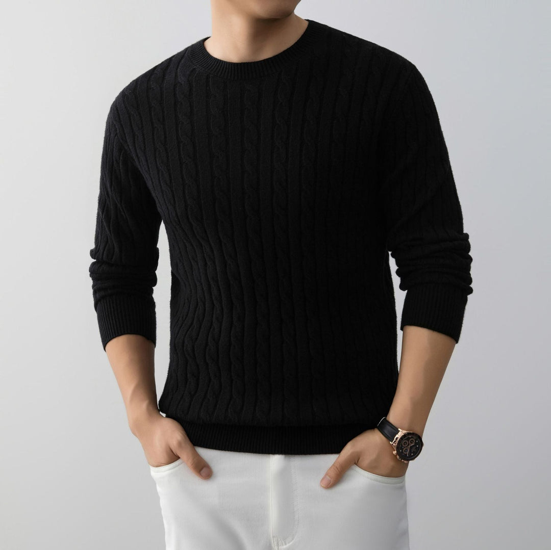 Ethan | Långärmad Jacquard Pullover med Lös Passform 1