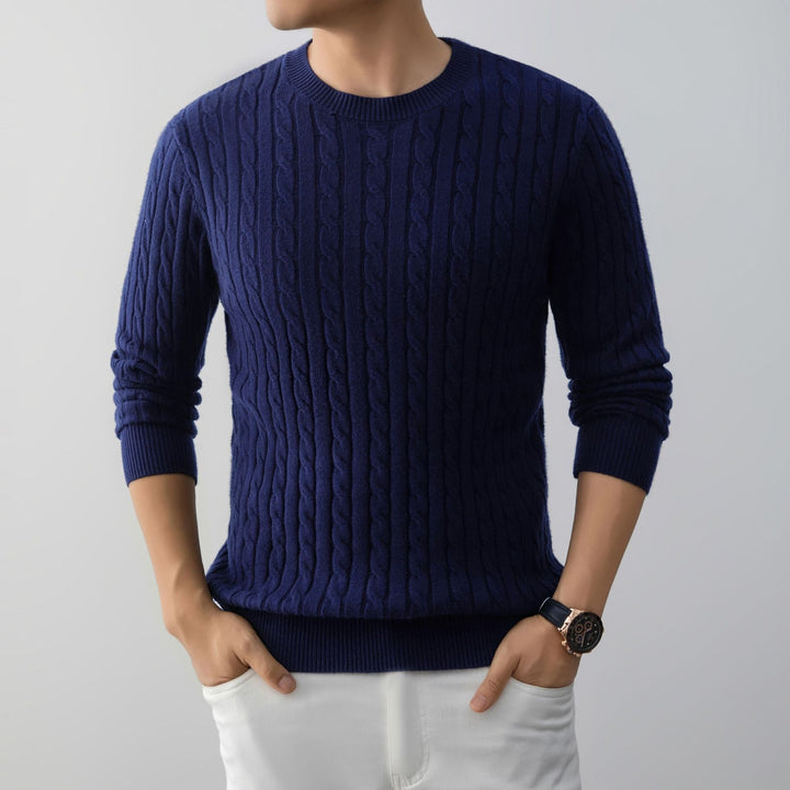 Ethan | Långärmad Jacquard Pullover med Lös Passform 4
