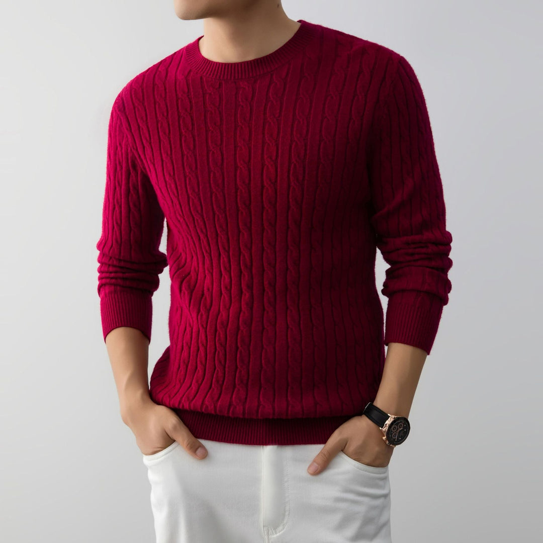 Ethan | Långärmad Jacquard Pullover med Lös Passform 5
