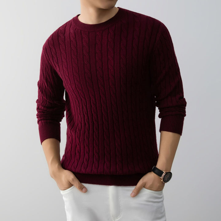 Ethan | Långärmad Jacquard Pullover med Lös Passform 7