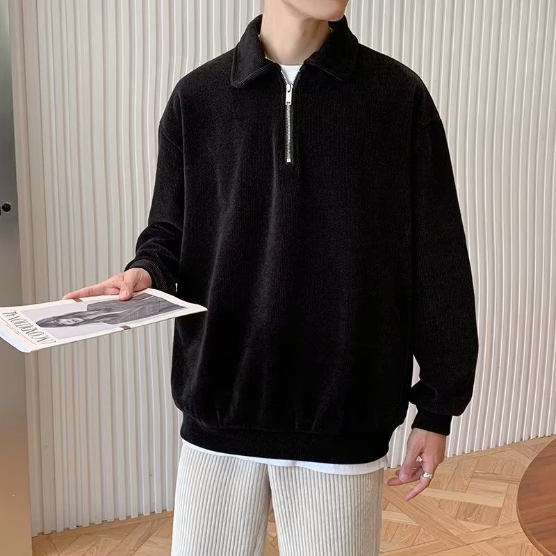 Ethan | Långärmad Zippertröja med Rak Passform 0