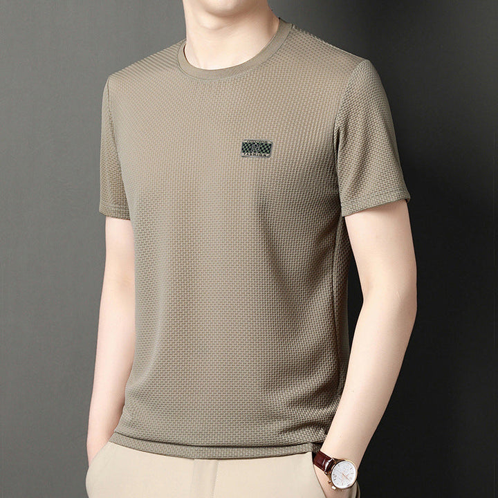 Ethan | Lätt Sommar T-shirt med Jacquardmönster 0