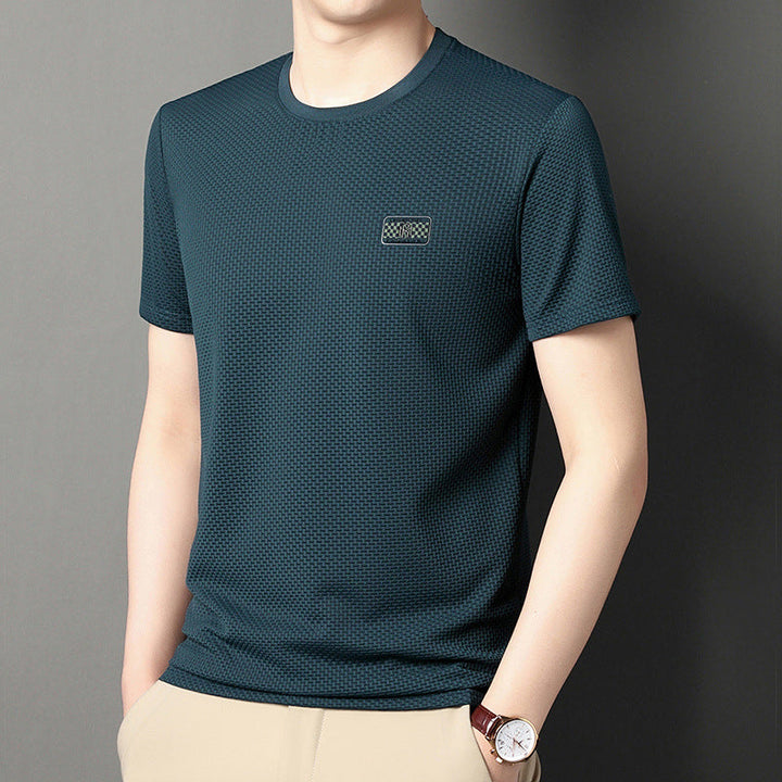 Ethan | Lätt Sommar T-shirt med Jacquardmönster 8