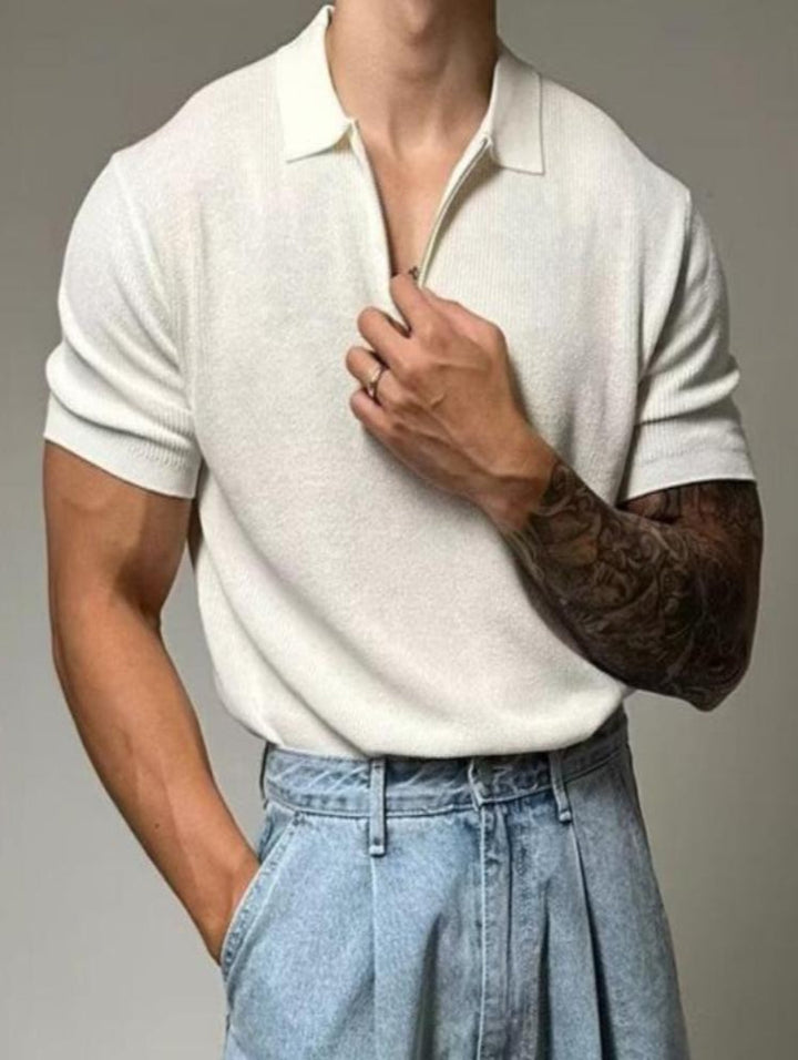 Ethan | Lätt Sommarpiké med Halvlång Dragkedja 3