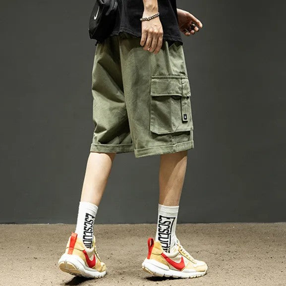 Ethan | Lätta Olivgröna Cargo Shorts med Lös Passform 2