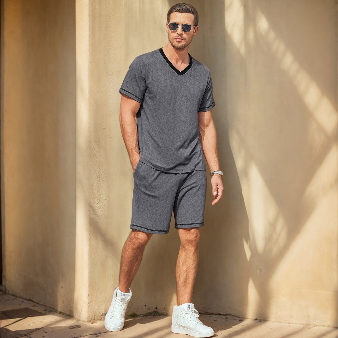 Ethan | Lättviktig Sommarset med Kortärmad Topp och Shorts 1