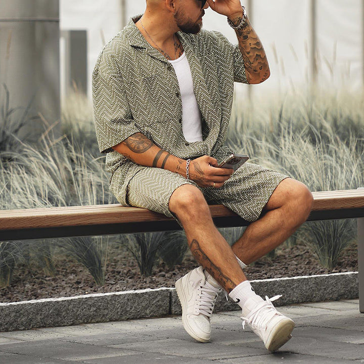 Ethan | Lättvikts Kortärmad Skjorta och Shorts Set 2