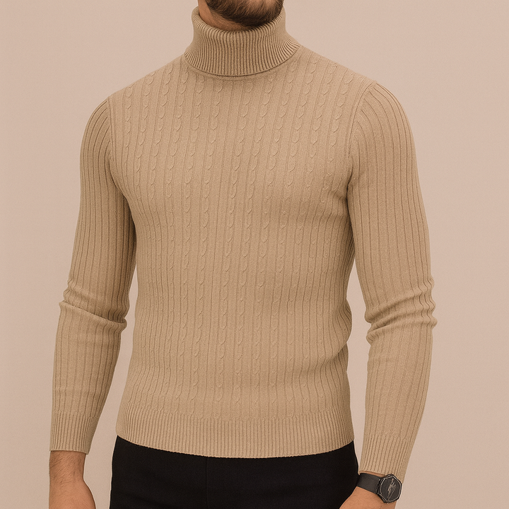 Ethan | Mjuk Stickad Vintertröja Med Polokrage 5