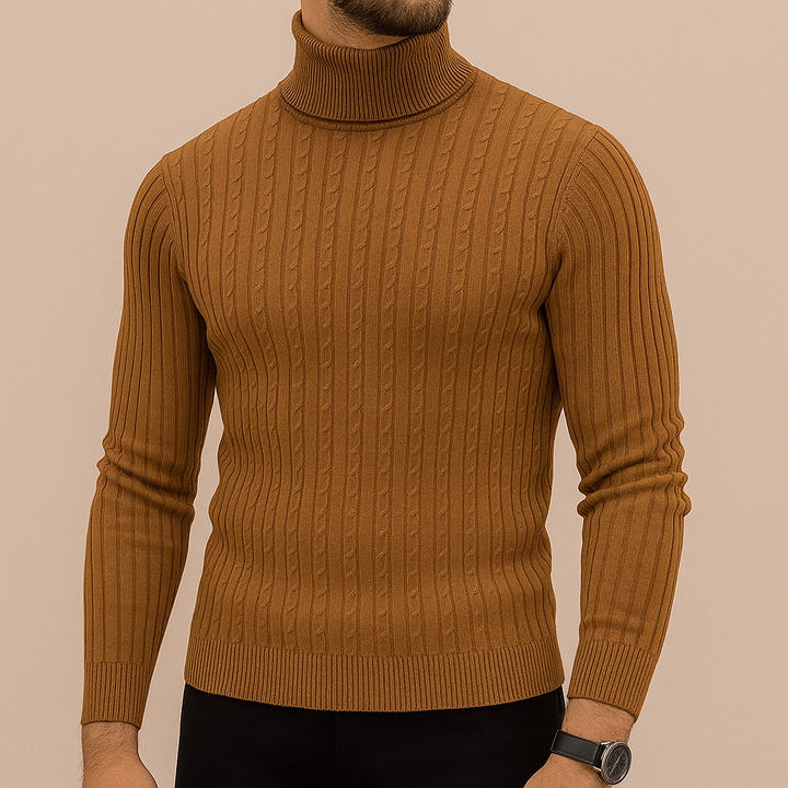 Ethan | Mjuk Stickad Vintertröja Med Polokrage 7
