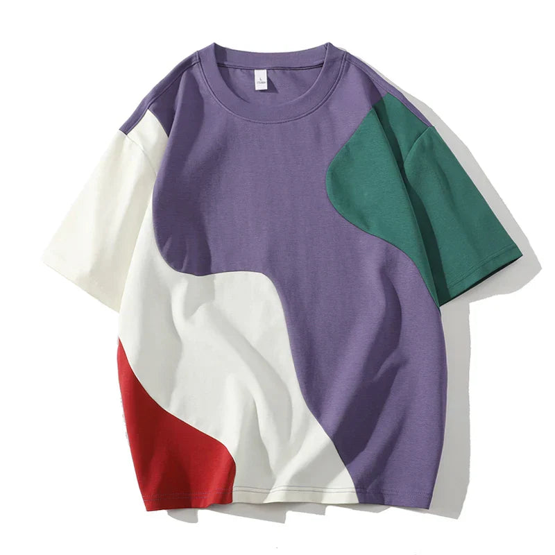 Ethan | Modern Färgblock T-Shirt Herrar med Stilren Design 1