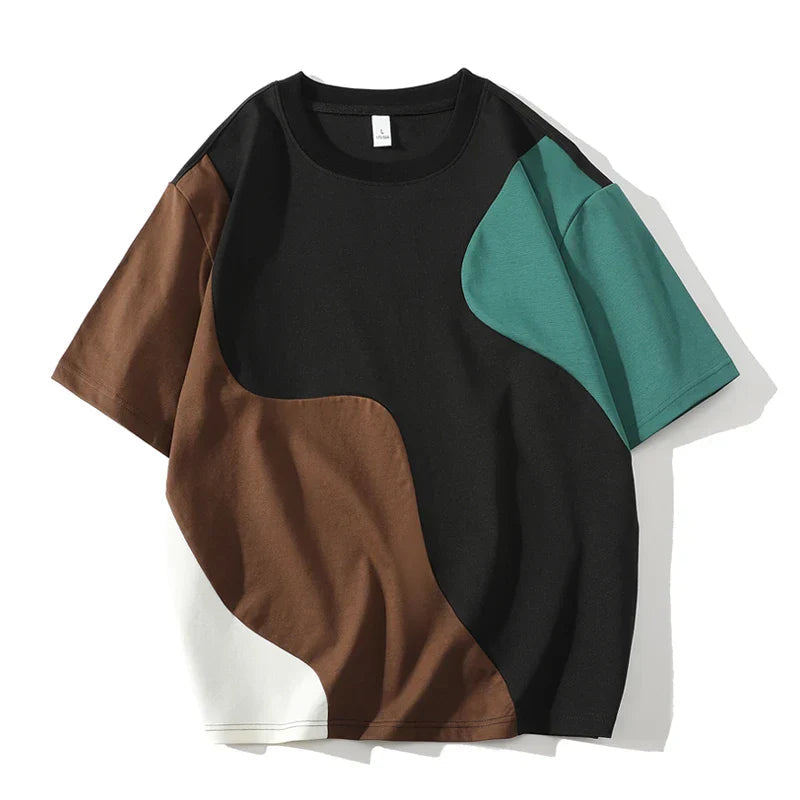 Ethan | Modern Färgblock T-Shirt Herrar med Stilren Design 3