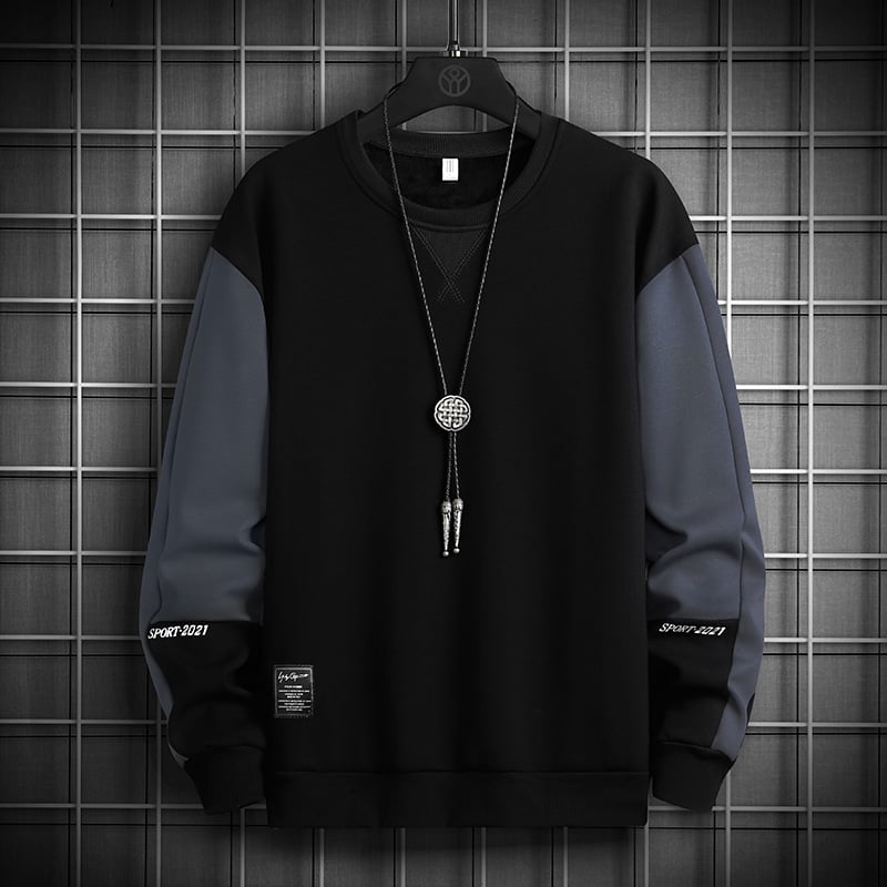 Ethan | Modern Långärmad T-Shirt Herr med Färgblock 0