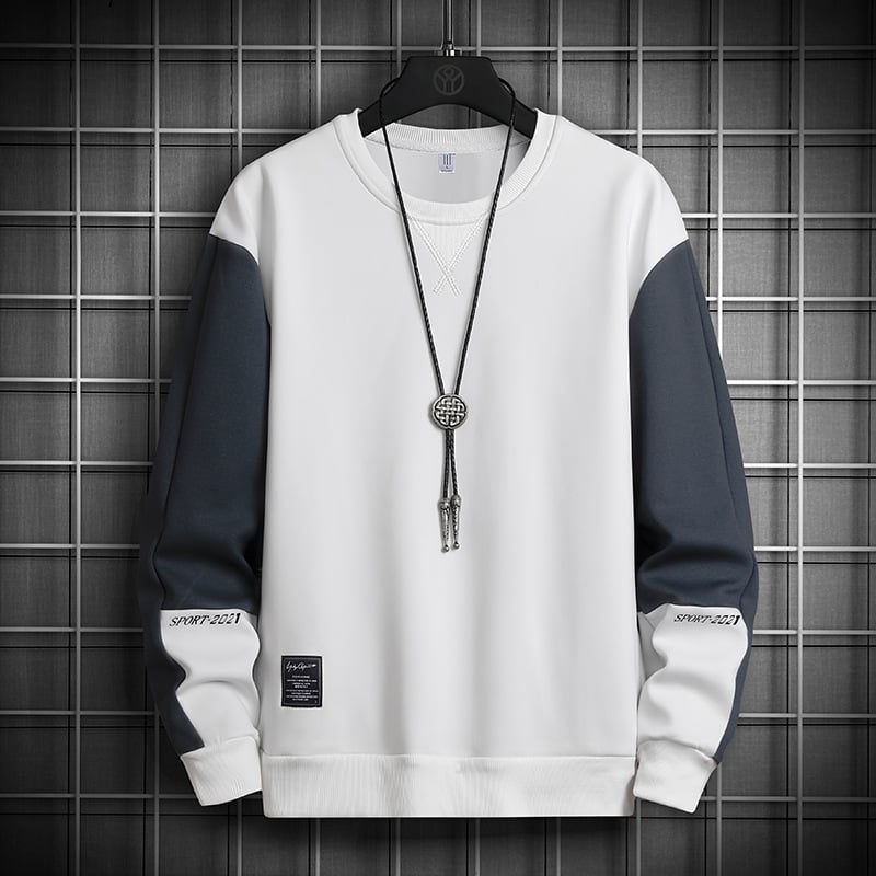 Ethan | Modern Långärmad T-Shirt Herr med Färgblock 3