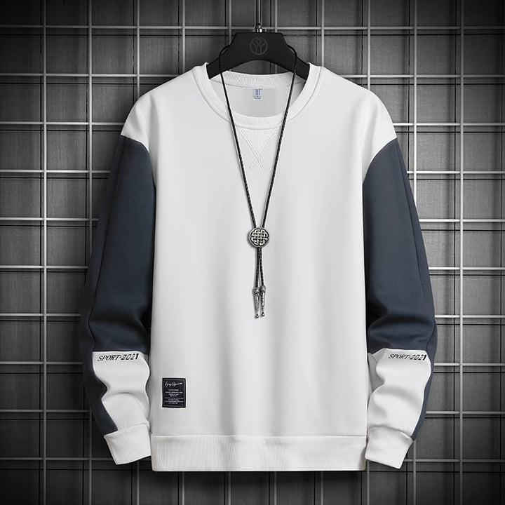 Ethan | Modern Långärmad T-Shirt Herr med Färgblock 3