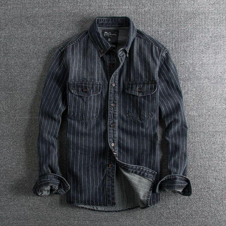 Ethan | Modern Randig Slim Fit Skjorta 0