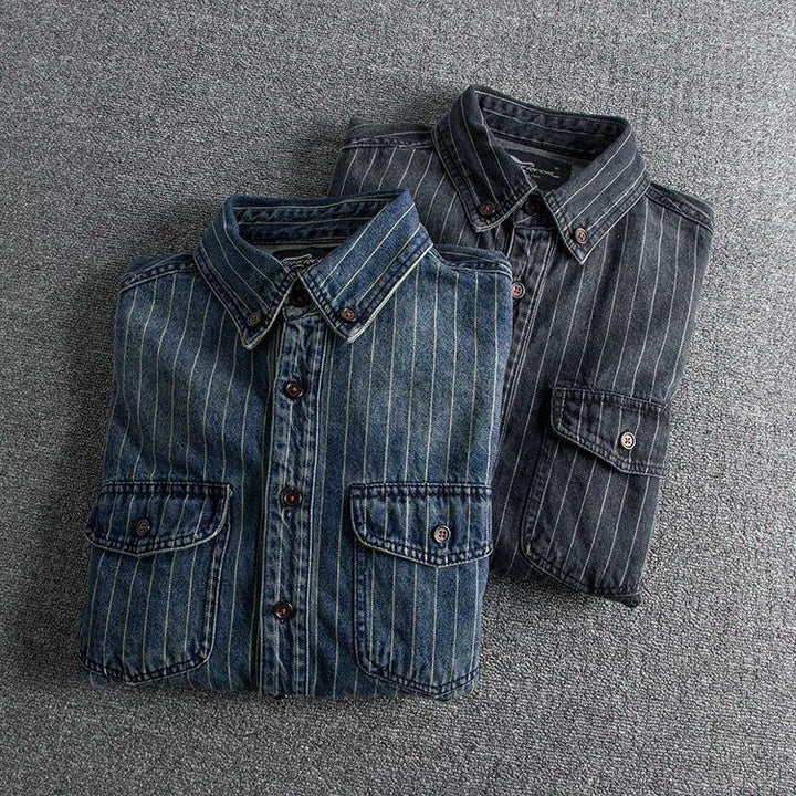 Ethan | Modern Randig Slim Fit Skjorta 1