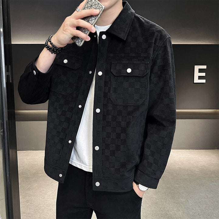 Ethan | Modern Rutig Vinterjacka för Herrar med Fodrad Insida 3