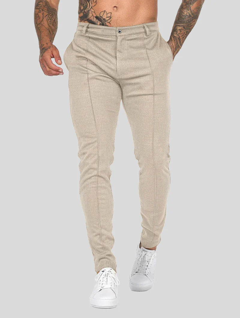 Ethan | Modern Slim Fit Byxor Dam med Raka Ben Khaki 0