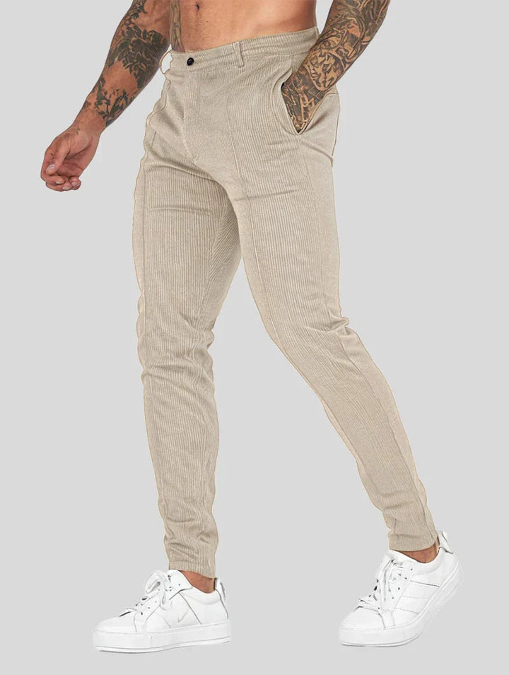 Ethan | Modern Slim Fit Byxor Dam med Raka Ben Khaki 1