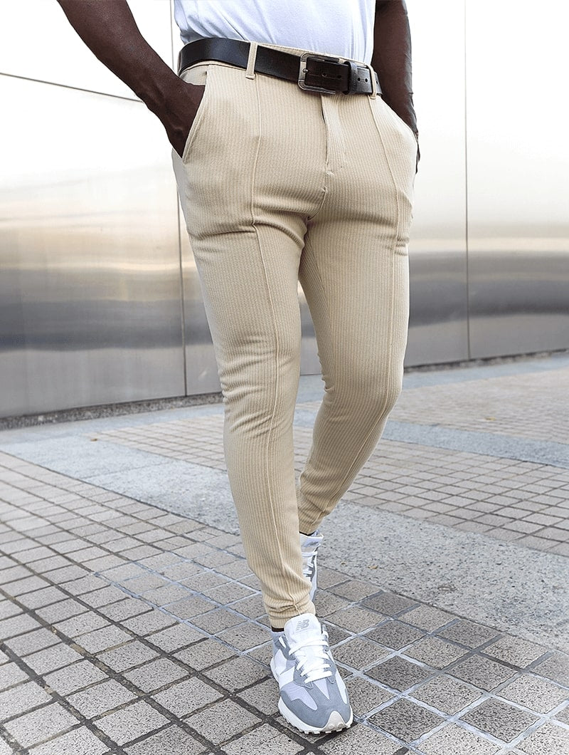 Ethan | Modern Slim Fit Byxor Dam med Raka Ben Khaki 3
