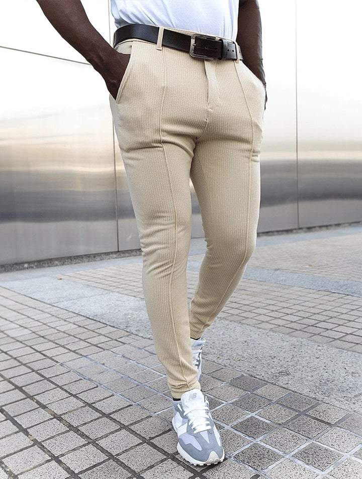 Ethan | Modern Slim Fit Byxor Dam med Raka Ben Khaki 3