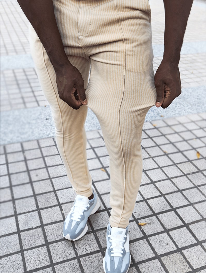 Ethan | Modern Slim Fit Byxor Dam med Raka Ben Khaki 4