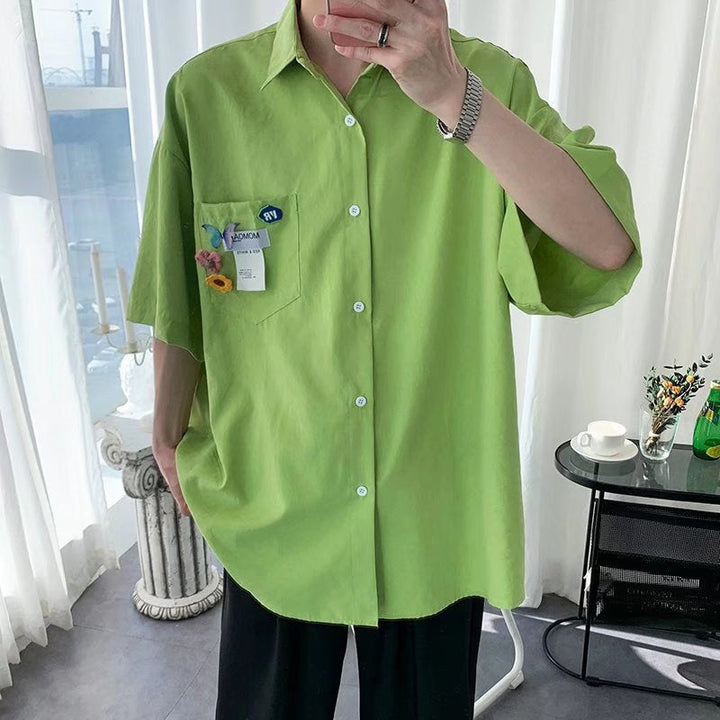 Ethan | Modern Slim Fit Herrskjorta Med Halvlånga Ärmar 3