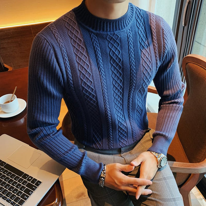Ethan | Modern Slim Fit Hösttröja med Halv Polokrage 1
