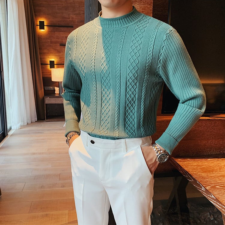 Ethan | Modern Slim Fit Hösttröja med Halv Polokrage 4