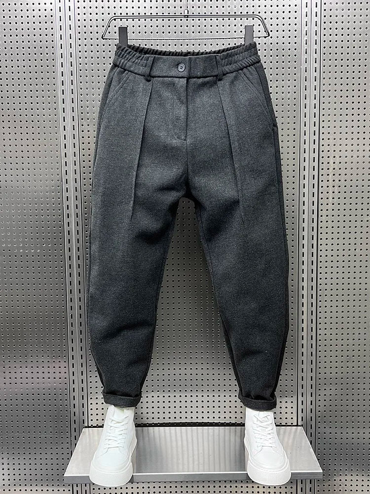 Ethan | Modern Slim Fit Kostymbyxor Dam i Melange-tyg 0