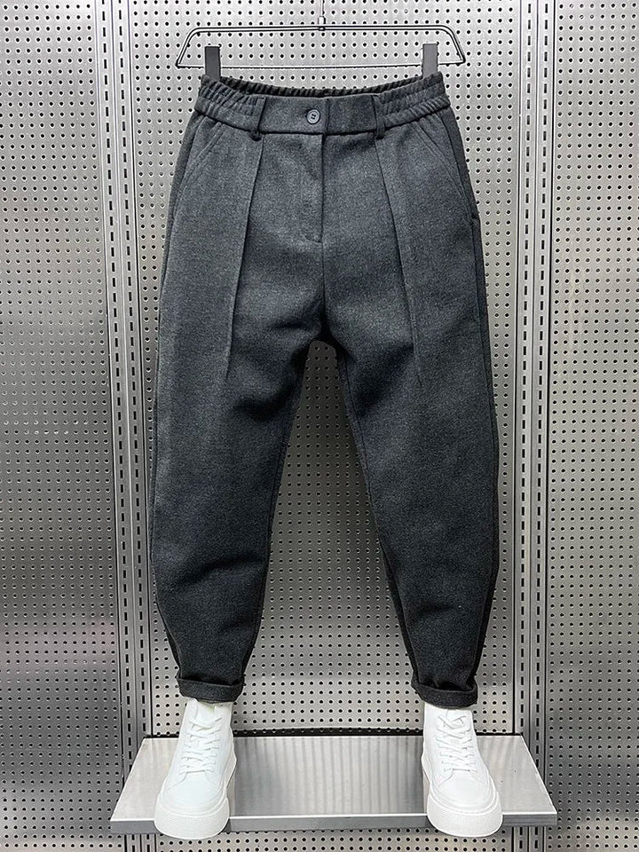 Ethan | Modern Slim Fit Kostymbyxor Dam i Melange-tyg 0
