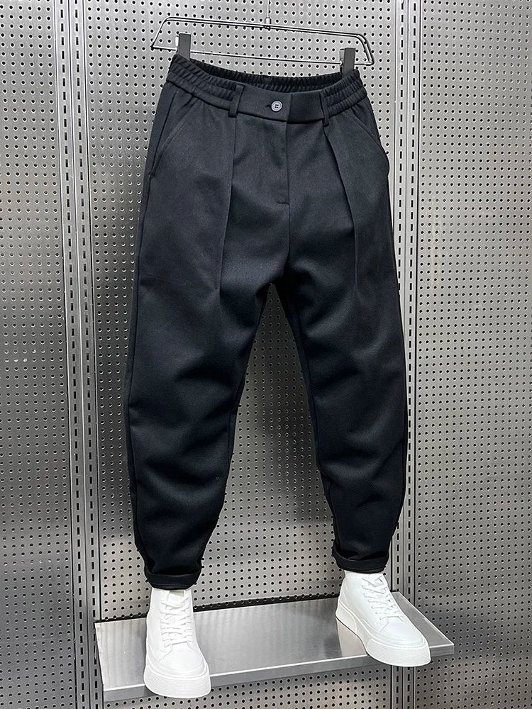 Ethan | Modern Slim Fit Kostymbyxor Dam i Melange-tyg 1