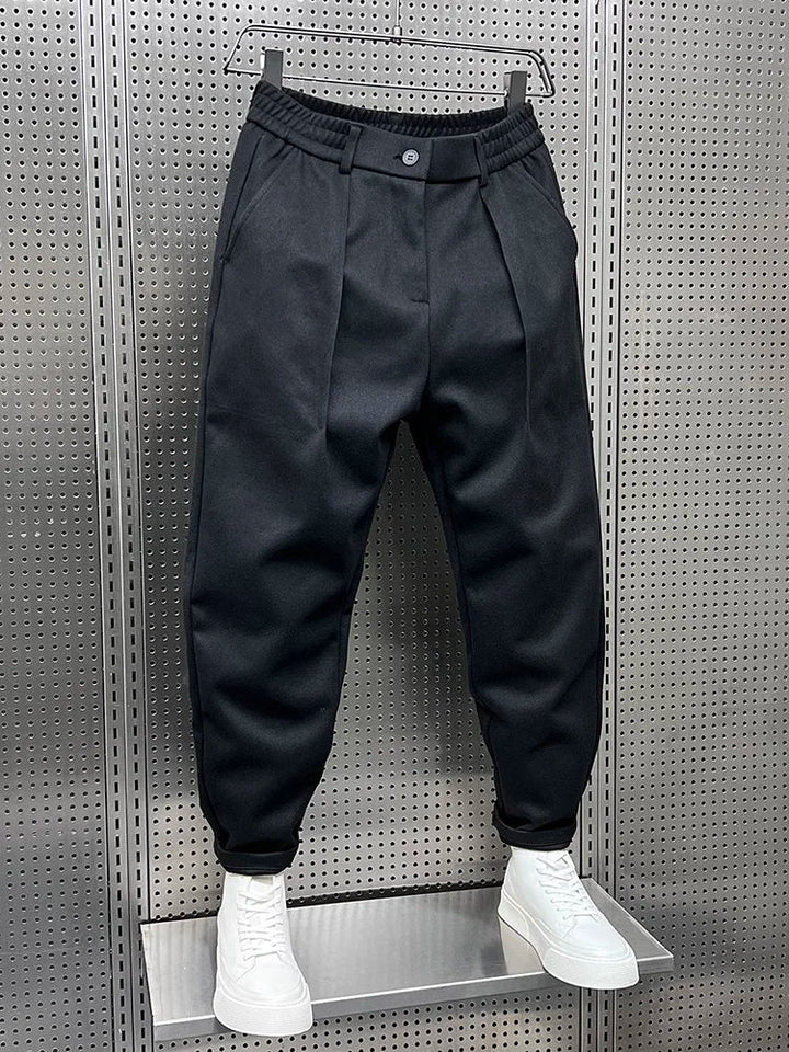 Ethan | Modern Slim Fit Kostymbyxor Dam i Melange-tyg 1