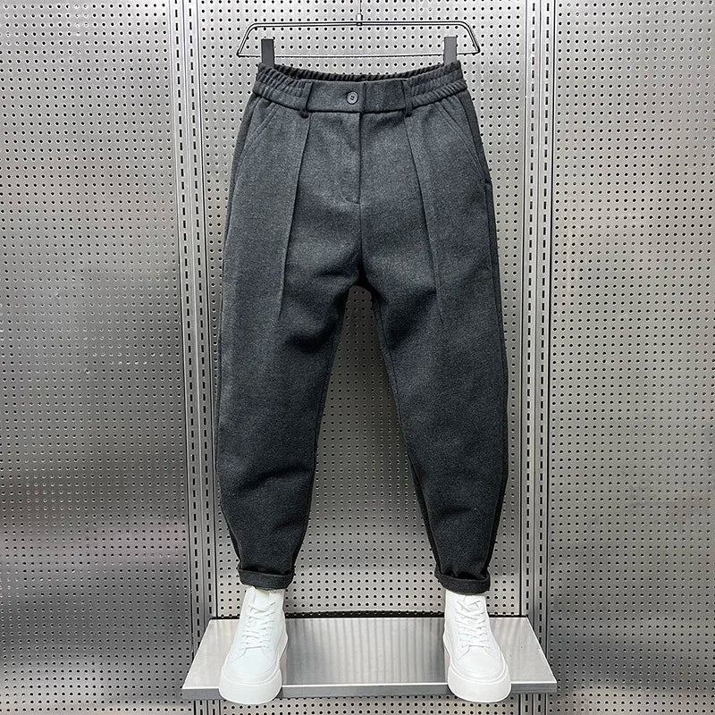 Ethan | Modern Slim Fit Kostymbyxor Dam i Melange-tyg 3