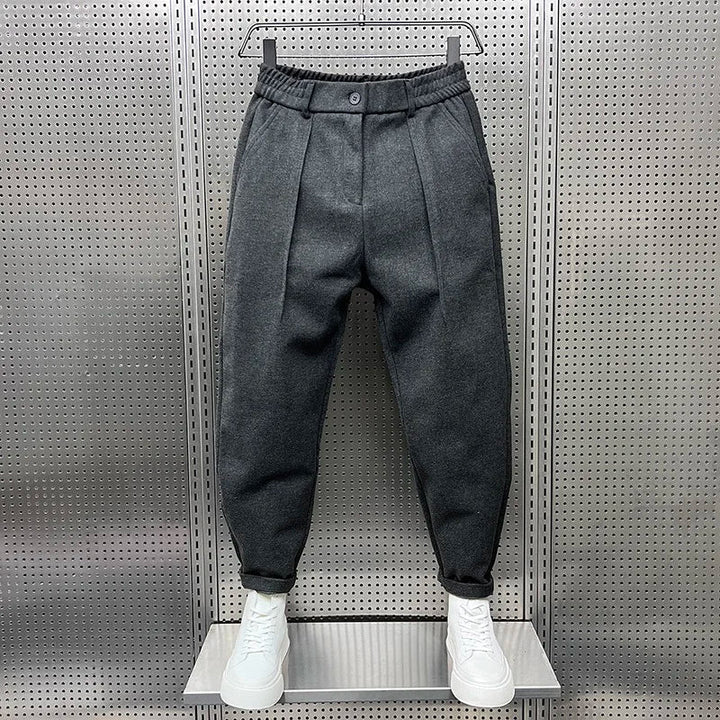 Ethan | Modern Slim Fit Kostymbyxor Dam i Melange-tyg 3
