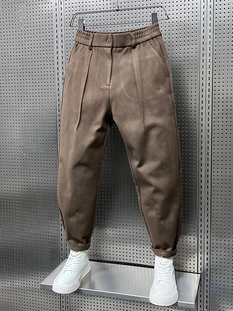 Ethan | Modern Slim Fit Kostymbyxor Dam i Melange-tyg 4