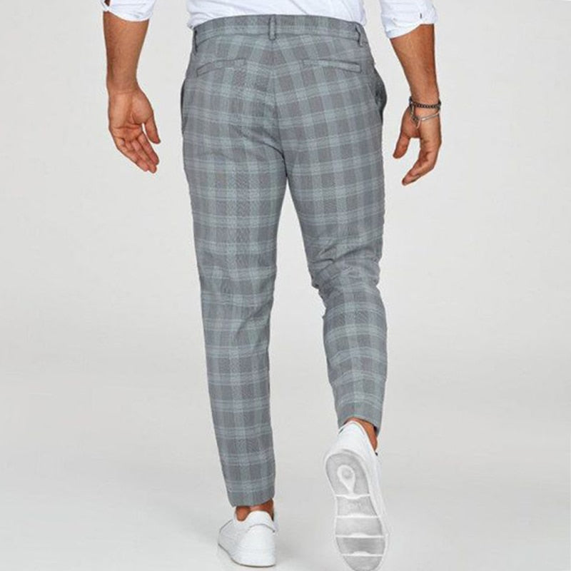 Ethan | Modern Slim Fit Rutig Byxa för Dam 5