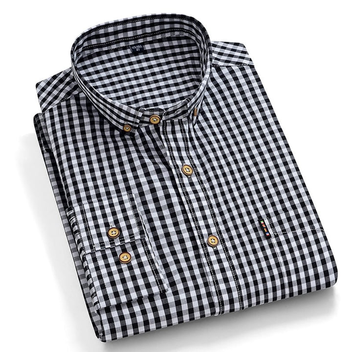 Ethan | Modern Slim Fit Skjorta med Fyrkantig Krage 0