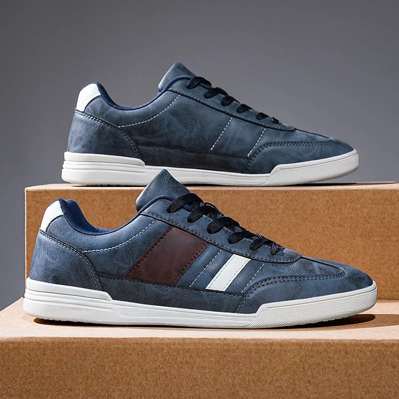 Ethan | Modern Tvåfärgad Låg Sneakers med Vadderad Fotbädd 0