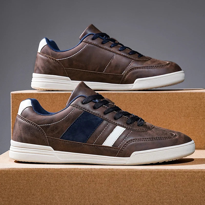 Ethan | Modern Tvåfärgad Låg Sneakers med Vadderad Fotbädd 1