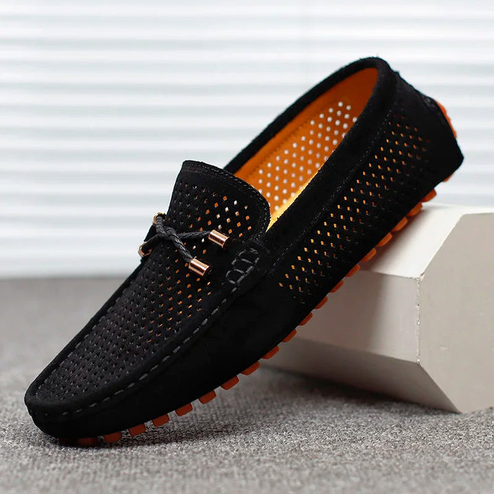 Ethan | Perforerad Slip-on Herrloafers med Vadderad Innersula 1
