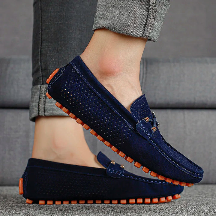 Ethan | Perforerad Slip-on Herrloafers med Vadderad Innersula 5
