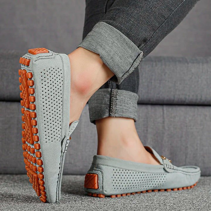 Ethan | Perforerad Slip-on Herrloafers med Vadderad Innersula 6