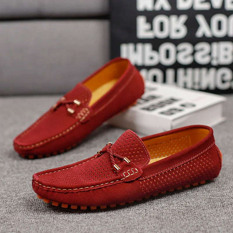 Ethan | Perforerad Slip-on Herrloafers med Vadderad Innersula 7