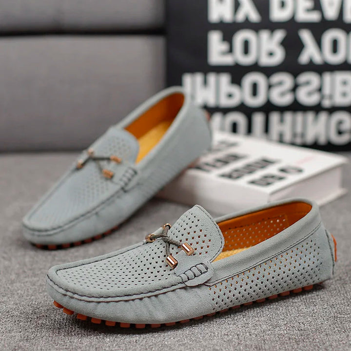 Ethan | Perforerad Slip-on Herrloafers med Vadderad Innersula 8