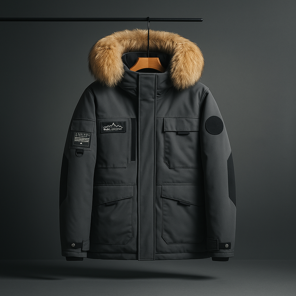 Ethan | Praktisk Vinterparka med Fuskpäls och Fyra Fickor 0