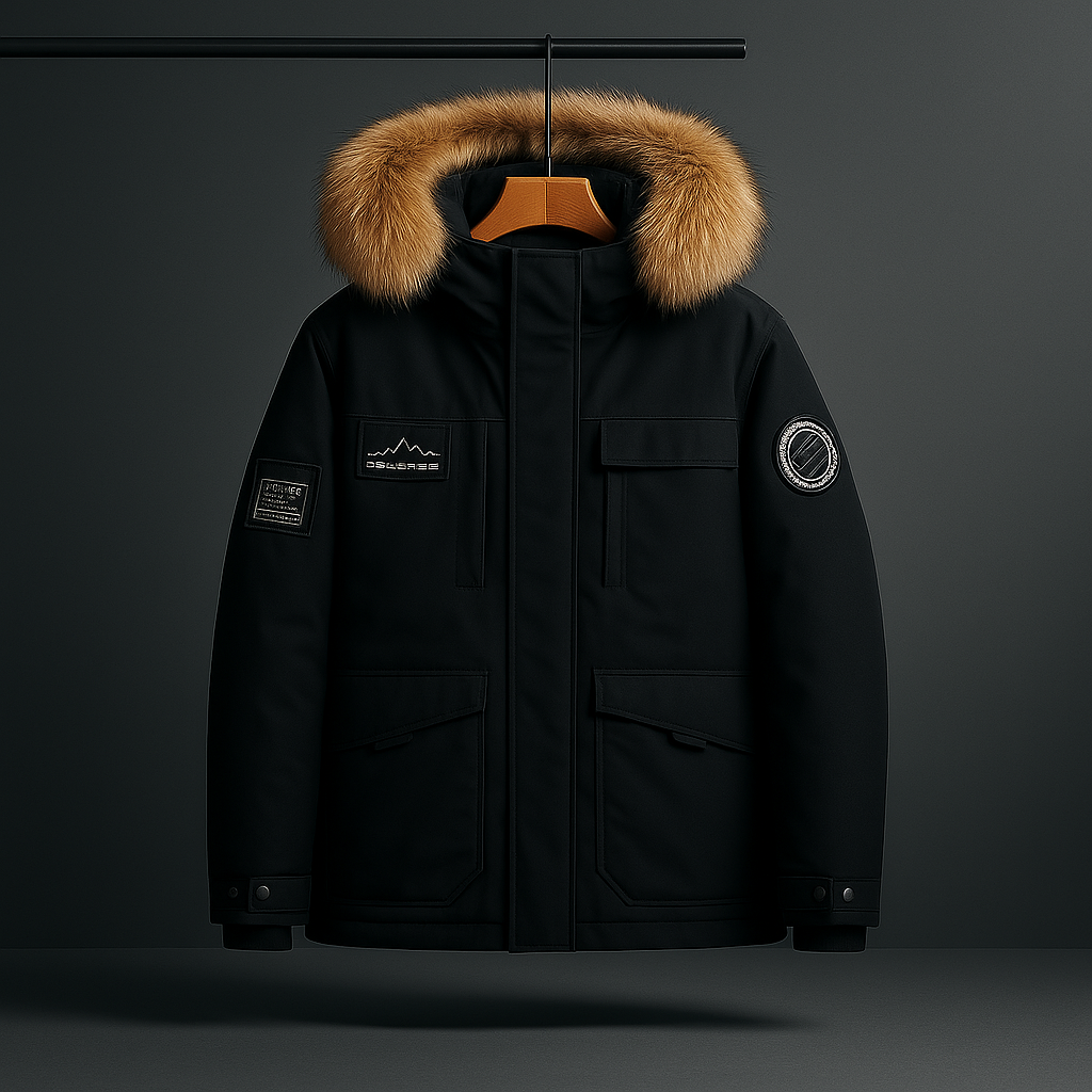 Ethan | Praktisk Vinterparka med Fuskpäls och Fyra Fickor 1