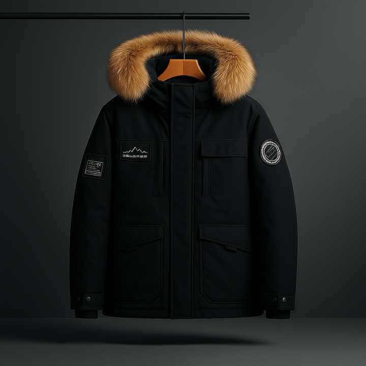 Ethan | Praktisk Vinterparka med Fuskpäls och Fyra Fickor 1