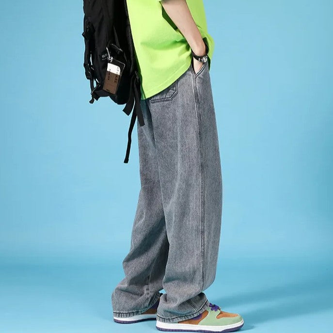 Ethan | Rak Lös Passform Jeans Herr med Dragkedja 8